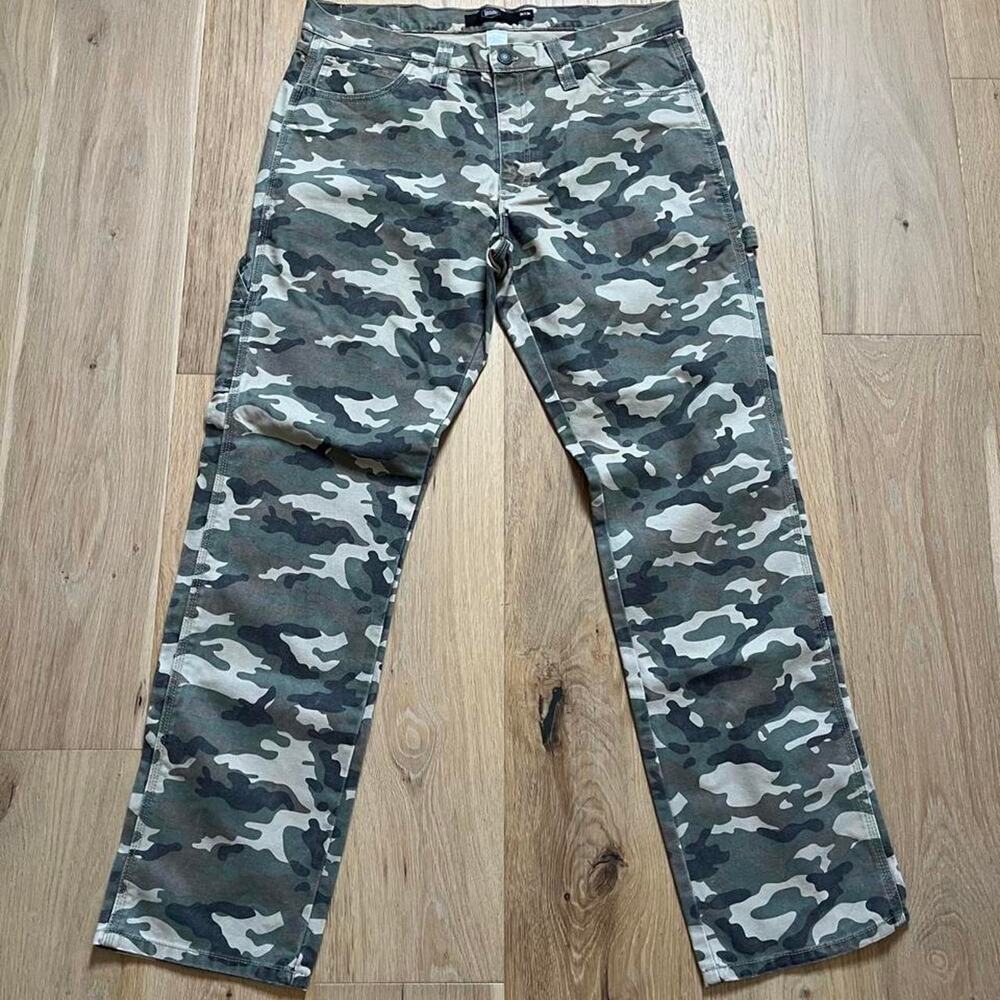 Camo Denim Cargo Streetwear! Berkeley Jensen Cotton Pants Size 36 x 34